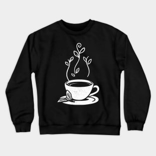 Green Tea Black and White Minimalist Design by Tobe Fonseca Crewneck Sweatshirt